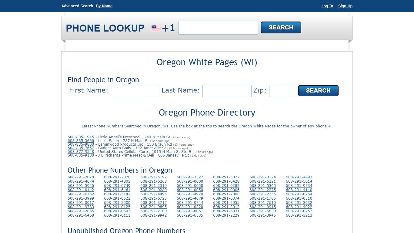 Oregon White Pages - Oregon Phone Directory Lookup